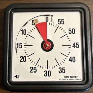 Time Timer The Original 60 min visual Black and Red Wall Clock